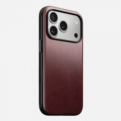 Чехол Nomad Modern Leather Case для iPhone 17 Pro (NM011857858) Burgundy Chromexcel