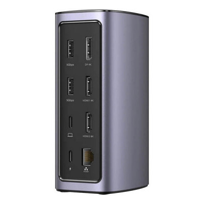 USB-разветвитель Ugreen CM555 Revodok Pro 12-in-1 8K@60Hz USB-C (90325) серый