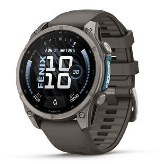 Garmin Fenix 9 47 мм Titanium with Pebble Gray Silicone Band (010-04762-00/010-04762-01)