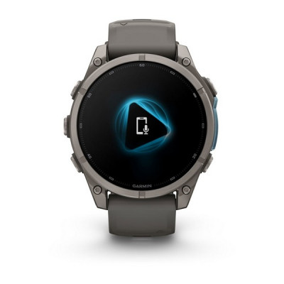 Garmin Fenix 9 47 мм Titanium with Pebble Gray Silicone Band (010-04762-00)
