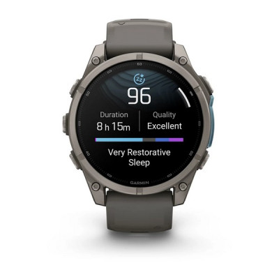 Garmin Fenix 9 47 мм Titanium with Pebble Gray Silicone Band (010-04762-00)