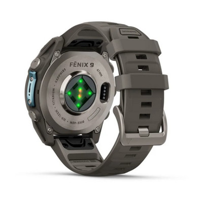 Garmin Fenix 9 47 мм Titanium with Pebble Gray Silicone Band (010-04762-00)