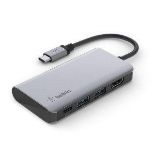 Док-станция Belkin USB-C 4-in-1 Multiport Adapter (AVC006btSGY) серый
