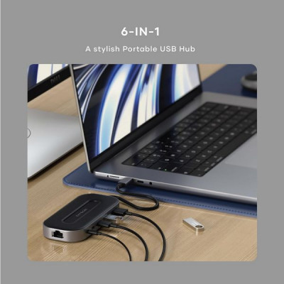 Хаб Satechi USB-C Multiport Adapter with 2.5G Ethernet (ST-U4MGEM) Space Grey