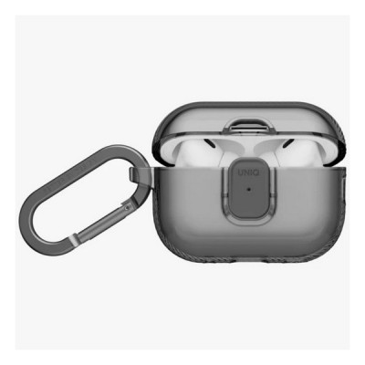 Чехол Uniq Glase Pro Lock Case для Airpods Pro 3 Glossy Smoke (AIRPODSPRO3-GLSPGSMK)