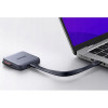 Кардридер магнитный Ugreen CM898 Magnetic 3-in-1 USB-C & SD & TF (65095) серый космос