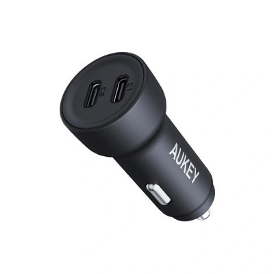 Автомобильное зарядное устройство Aukey 2xUSB-C 65W (CC-Y23) Black