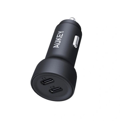 Автомобильное зарядное устройство Aukey 2xUSB-C 65W (CC-Y23) Black