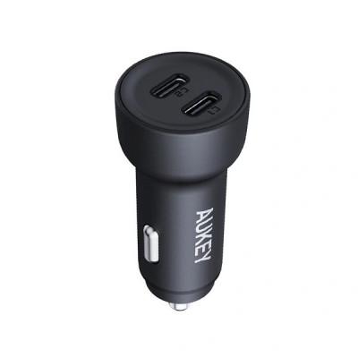 Автомобильное зарядное устройство Aukey 2xUSB-C 65W (CC-Y23) Black