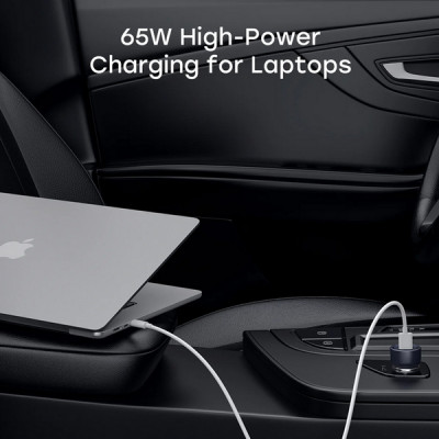 Автомобильное зарядное устройство Aukey 2xUSB-C 65W (CC-Y23) Black