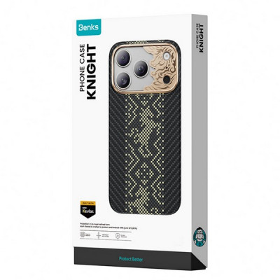 Чехол Benks Knight Air C1 Kevlar Case для iPhone 18 Pro Max/17 Pro Max 6.9" (C.K.FL.AP.GD.X073) Black Knight