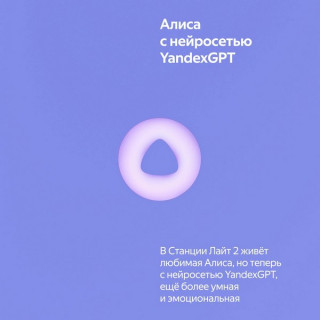 Умная колонка Яндекс Станция Лайт 2 с Алисой (YNDX-00026VIO) фиолетовый