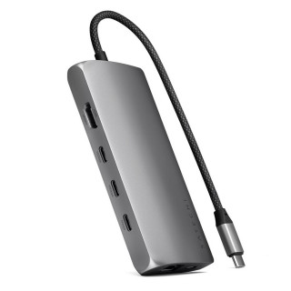 Адаптер Satechi USB-C Multiport Adapter 8K Ethernet V3 (ST-P8KEM) Space Gray