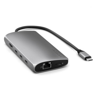 Адаптер Satechi USB-C Multiport Adapter 8K Ethernet V3 (ST-P8KEM) Space Gray