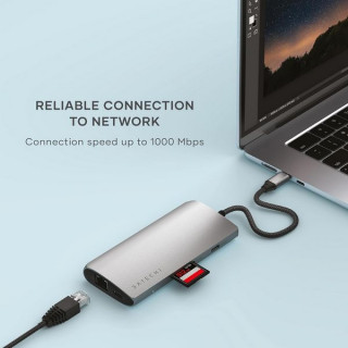 Адаптер Satechi USB-C Multiport Adapter 8K Ethernet V3 (ST-P8KEM) Space Gray