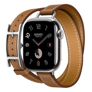 Apple Watch Series 11 Hermes 42 mm Hapi Attelage Double Tour Gold