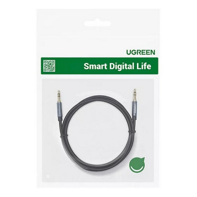 Кабель Ugreen AV112 3.5mm Male Gold Plated Metal Case with Braid 1м (10685) синий