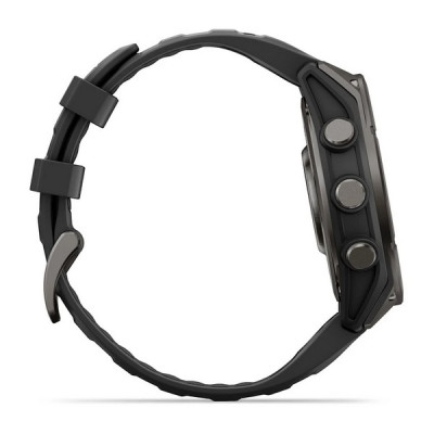 Garmin Fenix 9 47 мм Carbon Gray DLC Titanium with Black Silicone Band (010-04762-10)