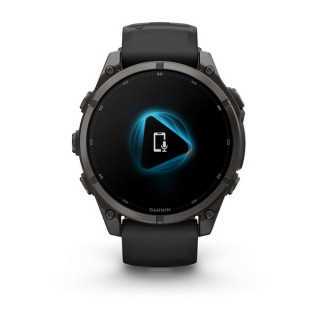 Garmin Fenix 9 47 мм Carbon Gray DLC Titanium with Black Silicone Band (010-04762-10/010-04762-11)