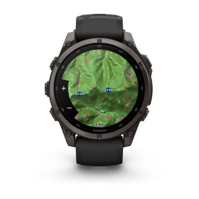 Garmin Fenix 9 47 мм Carbon Gray DLC Titanium with Black Silicone Band (010-04762-10)