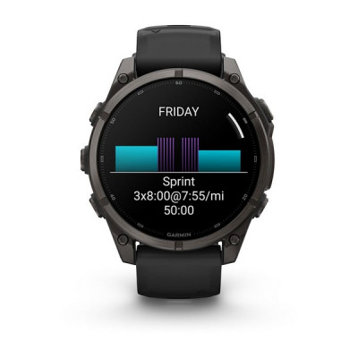 Garmin Fenix 9 47 мм Carbon Gray DLC Titanium with Black Silicone Band (010-04762-10)