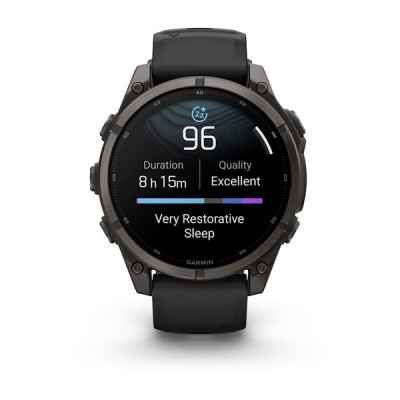 Garmin Fenix 9 47 мм Carbon Gray DLC Titanium with Black Silicone Band (010-04762-10)