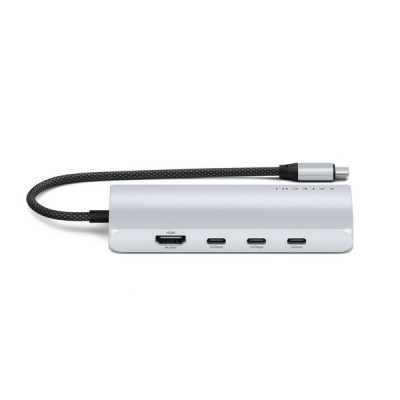 Адаптер Satechi USB-C Multiport Adapter 8K Ethernet V3 (ST-P8KES) Silver