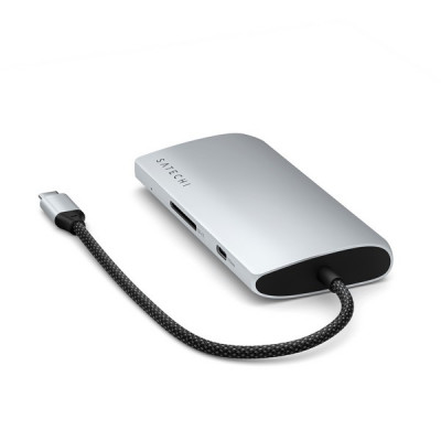 Адаптер Satechi USB-C Multiport Adapter 8K Ethernet V3 (ST-P8KES) Silver