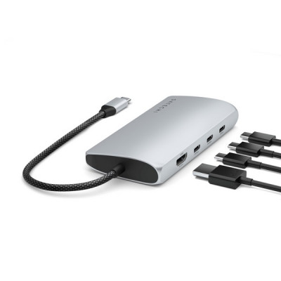 Адаптер Satechi USB-C Multiport Adapter 8K Ethernet V3 (ST-P8KES) Silver