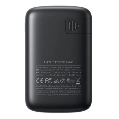 Внешний аккумулятор INIU B61 Portable Charger USB-C Power Bank 10000mAh 22.5W (BI-B61) Black