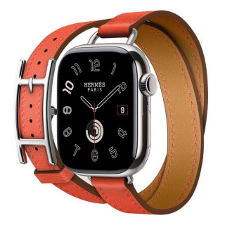 Apple Watch Series 11 Hermes 42 mm Hapi Attelage Double Tour Orange Field