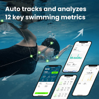 Умные очки для плавания Holoswim 2 Go AR Smart Swim Goggles (Black)