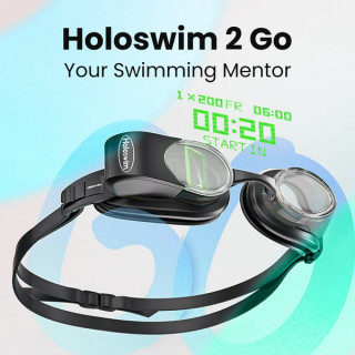 Умные очки для плавания Holoswim 2 Go AR Smart Swim Goggles (Black)