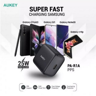 Сетевое зарядное устройство Aukey Swift PD3.0 25 Вт USB-C (PA-R1A) Black