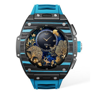 Умные часы Vertu Grand Watch Black And Blue Carbon Fiber
