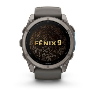 Garmin Fenix 9 51 мм Titanium with Pebble Gray Silicone Band (010-04763-00/010-04763-01)