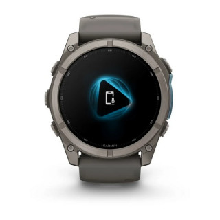 Garmin Fenix 9 51 мм Titanium with Pebble Gray Silicone Band (010-04763-00/010-04763-01)
