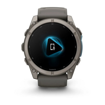 Garmin Fenix 9 51 мм Titanium with Pebble Gray Silicone Band (010-04763-00)