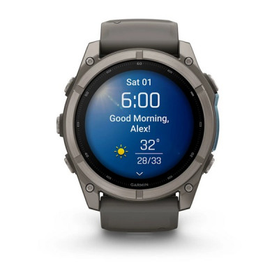 Garmin Fenix 9 51 мм Titanium with Pebble Gray Silicone Band (010-04763-00)