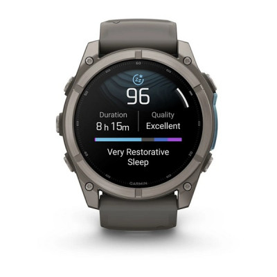Garmin Fenix 9 51 мм Titanium with Pebble Gray Silicone Band (010-04763-00)