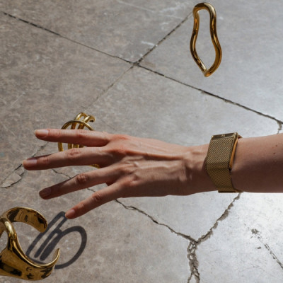 Металлический ремешок для Whoop MG Meridian Band (Gold)