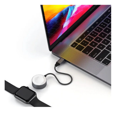 Беспроводное магнитное зарядное устройство Satechi USB-C Magnetic Charging Cable для Apple Watch ST-TCAW7CM