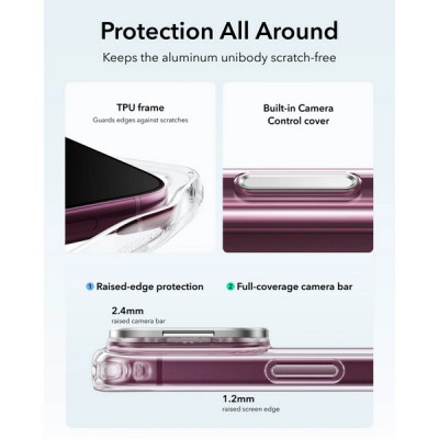 Чехол ESR Classic Hybrid Kickstand Magnetic для iPhone 18 Pro / 17 Pro (Clear)