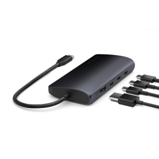 Адаптер Satechi USB-C Multiport Adapter 8K Ethernet V3 (ST-P8KED) Midnight