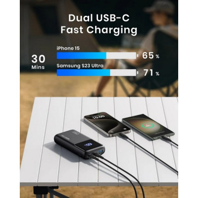Внешний аккумулятор INIU B63 Portable Charger Power Bank 25000mAh 100W (BI-B63) Black