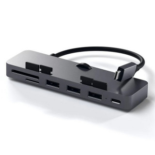 Хаб Satechi Aluminum Type-C Clamp Hub Pro (ST-TCIMHM) Space Gray