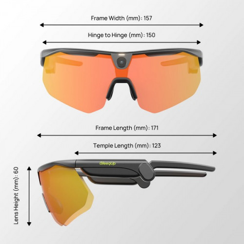 Спортивные очки BleeqUp Ranger AI Sports Camera Glasses Black (Non-Zeiss Orange Lens)