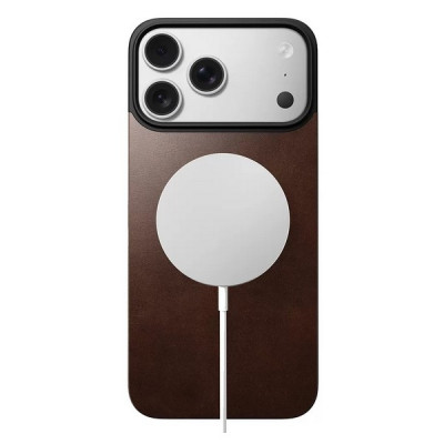 Чехол Nomad Magnetic Leather Back для iPhone 17 Pro Max (NM014384858) Rustic Brown