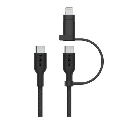 Кабель Belkin BoostCharge Pro USB-C - USB-C/Lightning 1.5м 60W (CAC003hq1.5MBK) Black