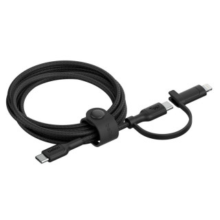 Кабель Belkin BoostCharge Pro USB-C - USB-C/Lightning 1.5м 60W (CAC003hq1.5MBK) Black